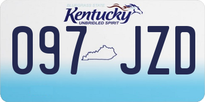 KY license plate 097JZD
