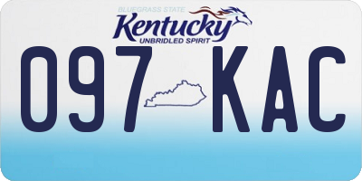 KY license plate 097KAC