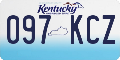 KY license plate 097KCZ
