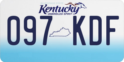 KY license plate 097KDF