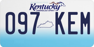 KY license plate 097KEM
