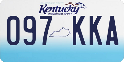KY license plate 097KKA