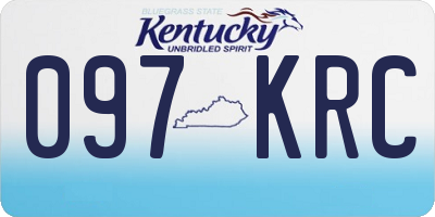 KY license plate 097KRC