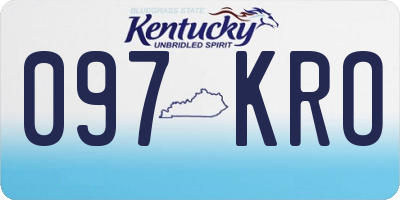 KY license plate 097KRO