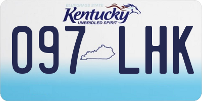 KY license plate 097LHK