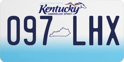 KY license plate 097LHX