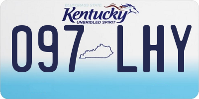 KY license plate 097LHY