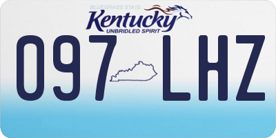 KY license plate 097LHZ