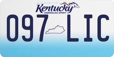 KY license plate 097LIC
