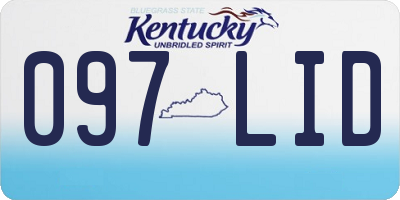 KY license plate 097LID