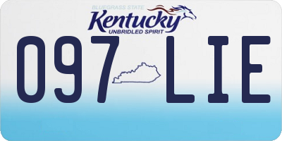 KY license plate 097LIE