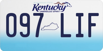 KY license plate 097LIF