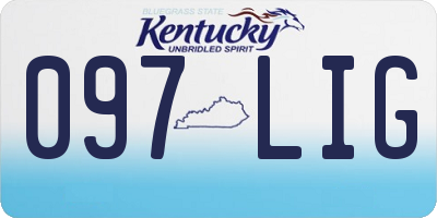 KY license plate 097LIG