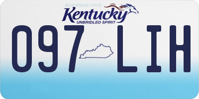 KY license plate 097LIH