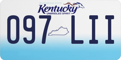 KY license plate 097LII