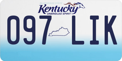 KY license plate 097LIK