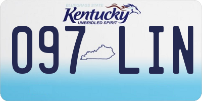 KY license plate 097LIN