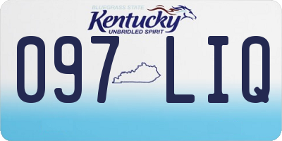 KY license plate 097LIQ