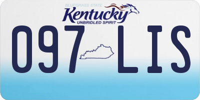 KY license plate 097LIS