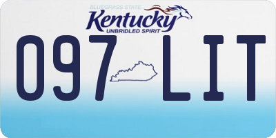 KY license plate 097LIT