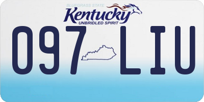 KY license plate 097LIU