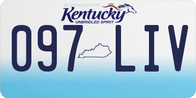 KY license plate 097LIV