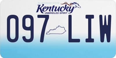 KY license plate 097LIW