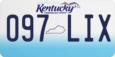 KY license plate 097LIX