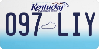 KY license plate 097LIY