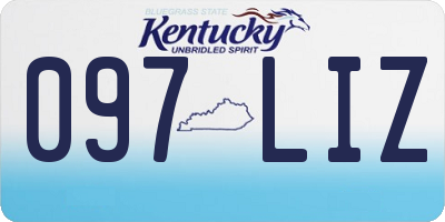 KY license plate 097LIZ