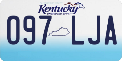 KY license plate 097LJA