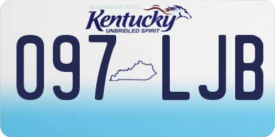 KY license plate 097LJB