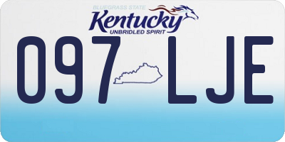 KY license plate 097LJE