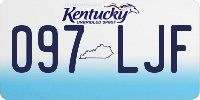 KY license plate 097LJF