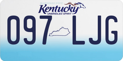 KY license plate 097LJG