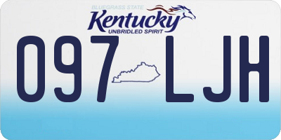KY license plate 097LJH