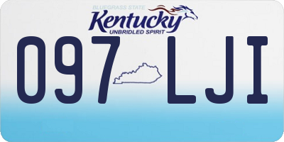 KY license plate 097LJI
