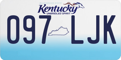 KY license plate 097LJK