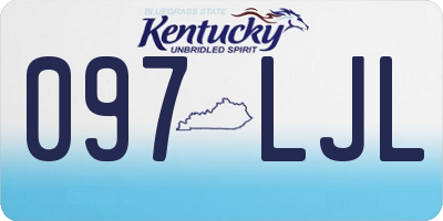 KY license plate 097LJL