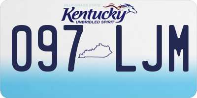 KY license plate 097LJM