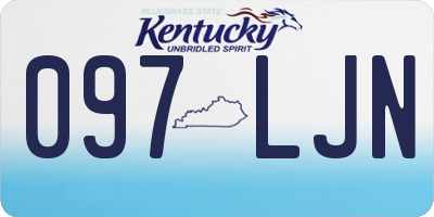 KY license plate 097LJN