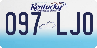 KY license plate 097LJO