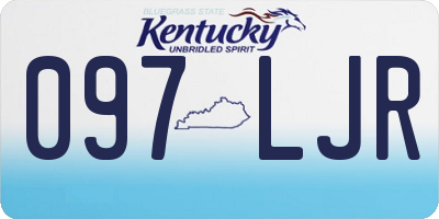 KY license plate 097LJR