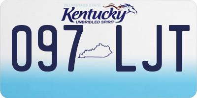 KY license plate 097LJT