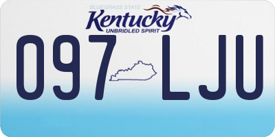 KY license plate 097LJU
