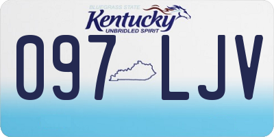 KY license plate 097LJV