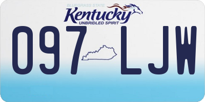 KY license plate 097LJW