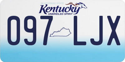 KY license plate 097LJX