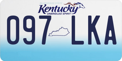 KY license plate 097LKA