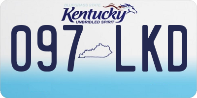 KY license plate 097LKD